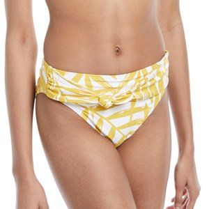 NEW Carmen Marc Valvo Tie-Front Leaf  Swim Bottom